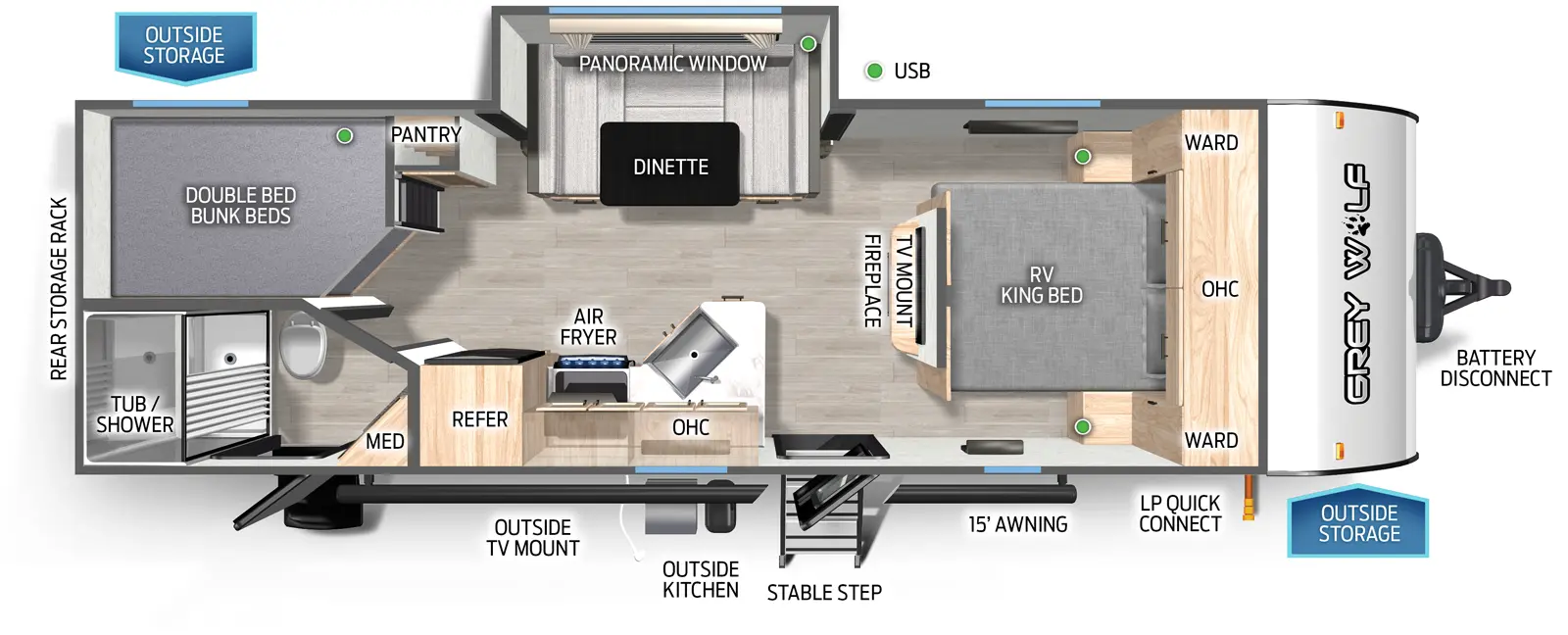 Cherokee 23DBHBL Floorplan